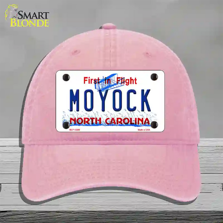 Moyock North Carolina Novelty License Plate Hat Unconstructed Cotton / Pink