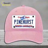 North Carolina Pinehurst Novelty License Plate Hat Unconstructed Cotton / Pink