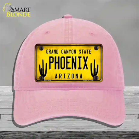 Arizona Phoenix Novelty License Plate Hat Unconstructed Cotton / Pink