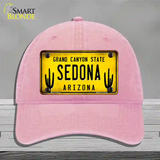 Arizona Sedona Novelty License Plate Hat Unconstructed Cotton / Pink