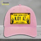 Arizona NJOY AZ Novelty License Plate Hat Unconstructed Cotton / Pink