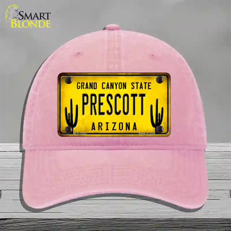 Arizona Prescott Novelty License Plate Hat Unconstructed Cotton / Pink