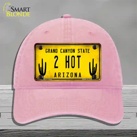 Arizona 2 Hot Novelty License Plate Hat Unconstructed Cotton / Pink