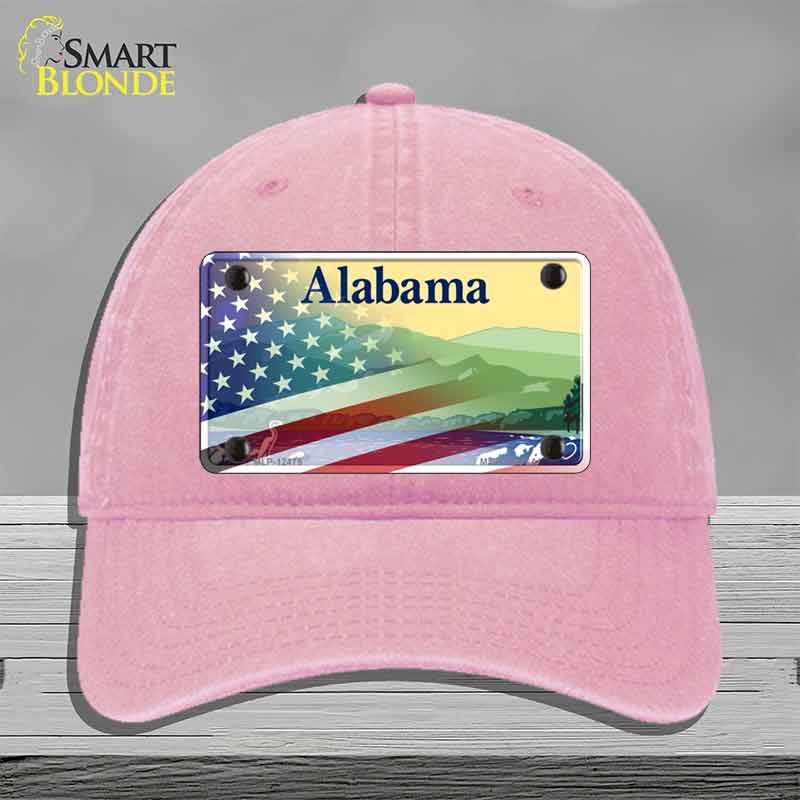 Alabama with American Flag Novelty License Plate Hat HAT-MLP-12475