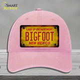 Bigfoot New Mexico Novelty License Plate Hat Unconstructed Cotton / Pink