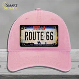 Route 66 Texas Rusty Novelty License Plate Hat Unconstructed Cotton / Pink