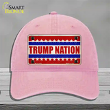 Trump Nation Novelty License Plate Hat Unconstructed Cotton / Pink