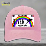 Diver Hawaii Novelty License Plate Hat Unconstructed Cotton / Pink