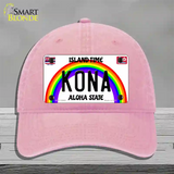 Kona Hawaii Novelty License Plate Hat Unconstructed Cotton / Pink