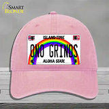 Ono Grinds Hawaii Novelty License Plate Hat Unconstructed Cotton / Pink