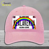 Kealakekua Hawaii Novelty License Plate Hat Unconstructed Cotton / Pink