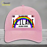 Leilani Hawaii Novelty License Plate Hat Unconstructed Cotton / Pink