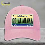 Go Alabama Novelty License Plate Hat Unconstructed Cotton / Pink