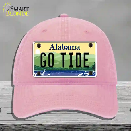 Go Tide Novelty License Plate Hat Unconstructed Cotton / Pink