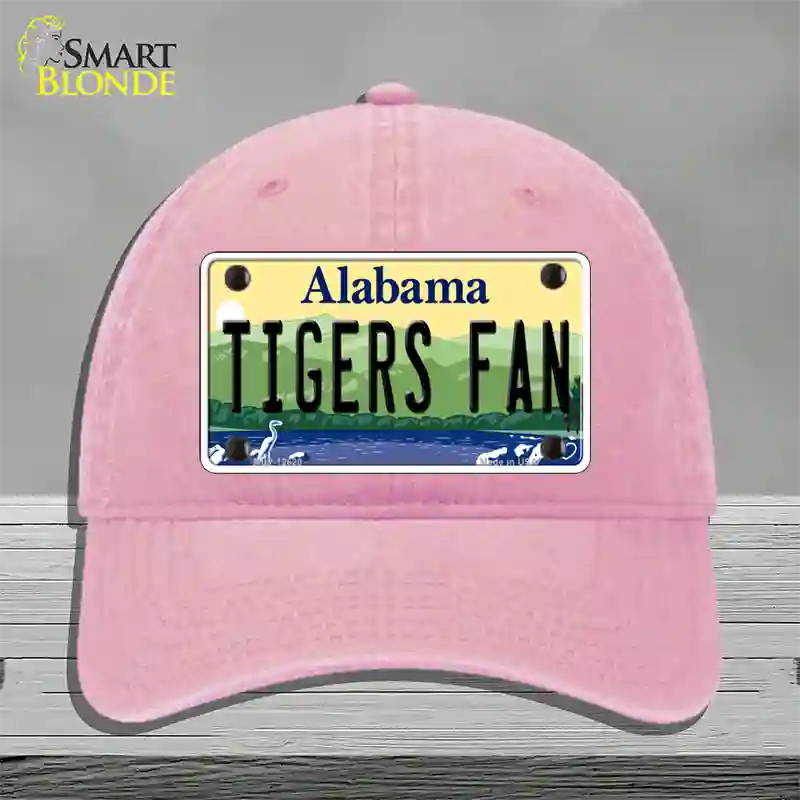 Tigers Fan Novelty License Plate Hat Unconstructed Cotton / Pink