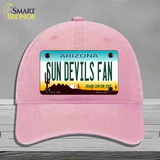 Sun Devils Fan Novelty License Plate Hat Unconstructed Cotton / Pink