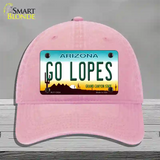 Go Lopes Novelty License Plate Hat Unconstructed Cotton / Pink