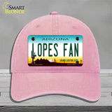 Lopes Fan Novelty License Plate Hat Unconstructed Cotton / Pink