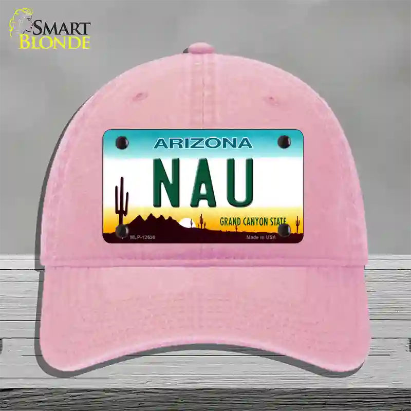 Northern Arizona Univ Novelty License Plate Hat Unconstructed Cotton / Pink