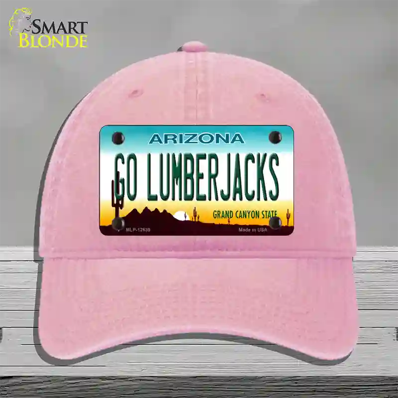 Go Lumberjacks Novelty License Plate Hat Unconstructed Cotton / Pink