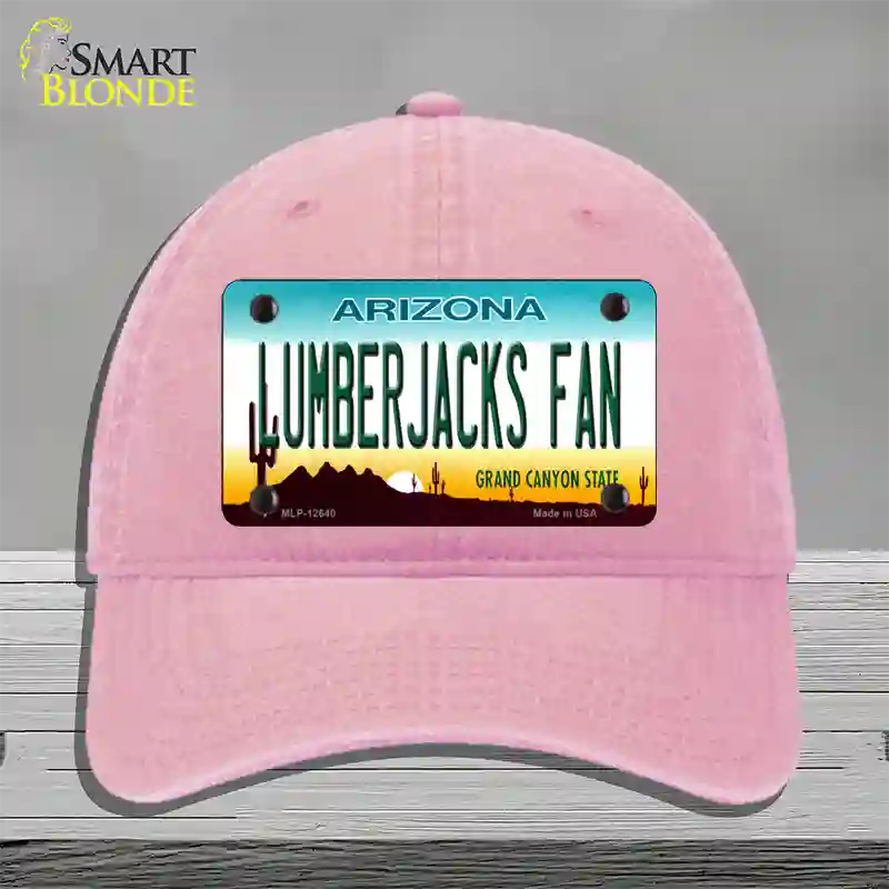 Lumberjacks Fan Novelty License Plate Hat Unconstructed Cotton / Pink