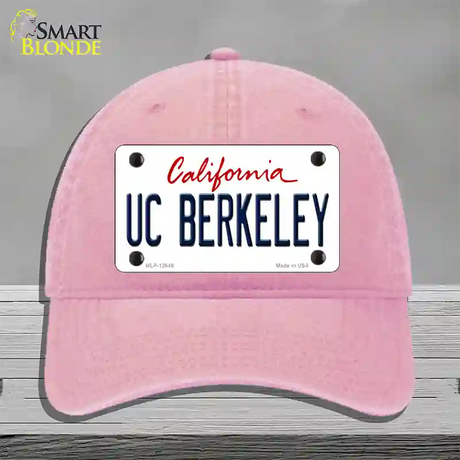 UC Berkeley Novelty License Plate Hat Unconstructed Cotton / Pink