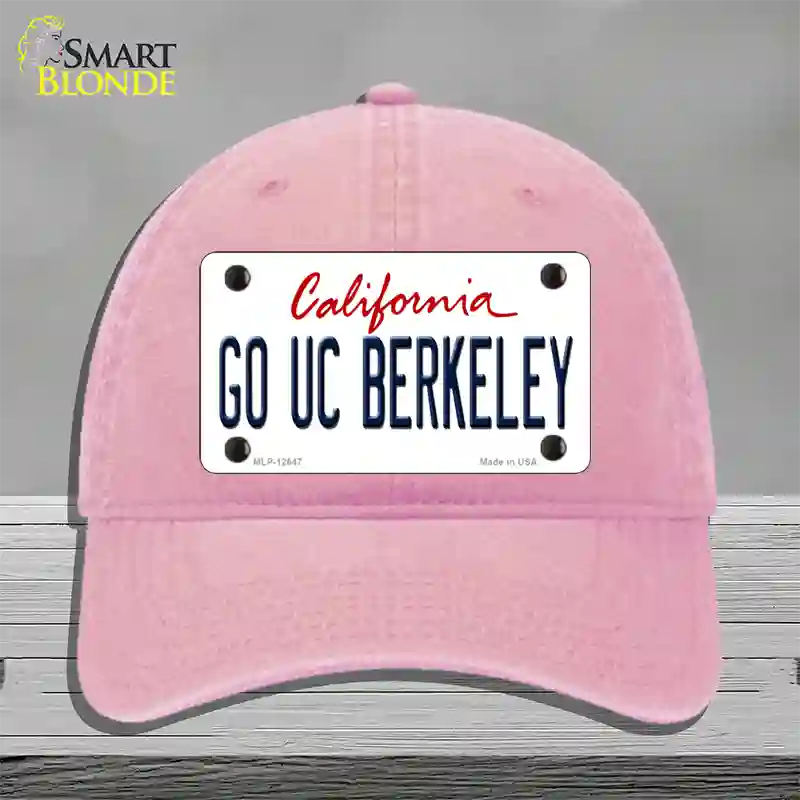 Go UC Berkeley Novelty License Plate Hat Unconstructed Cotton / Pink