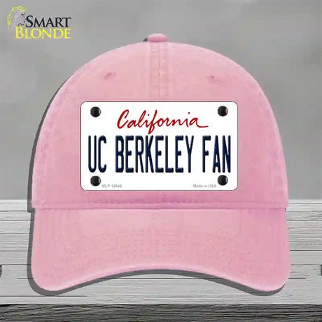 UC Berkeley Fan Novelty License Plate Hat Unconstructed Cotton / Pink