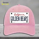 Golden Bears Novelty License Plate Hat Unconstructed Cotton / Pink