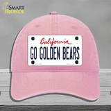 Go Golden Bears Novelty License Plate Hat Unconstructed Cotton / Pink