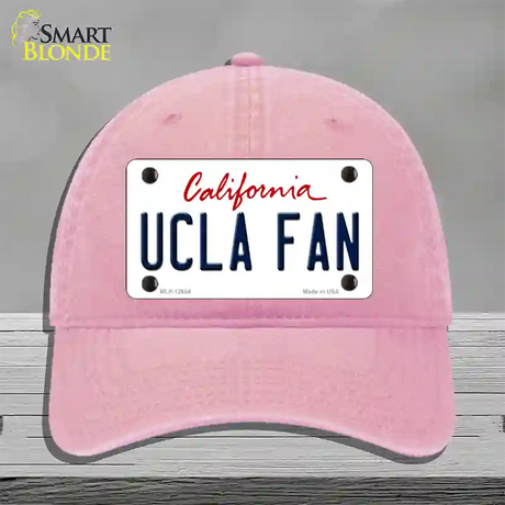 UCLA Fan Novelty License Plate Hat Unconstructed Cotton / Pink