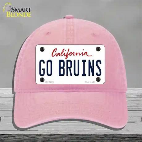 Go Bruins Novelty License Plate Hat Unconstructed Cotton / Pink