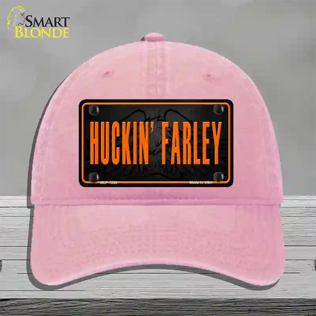 Huckin Farley Novelty License Plate Hat Unconstructed Cotton / Pink