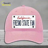 Fresno State Fan Novelty License Plate Hat Unconstructed Cotton / Pink