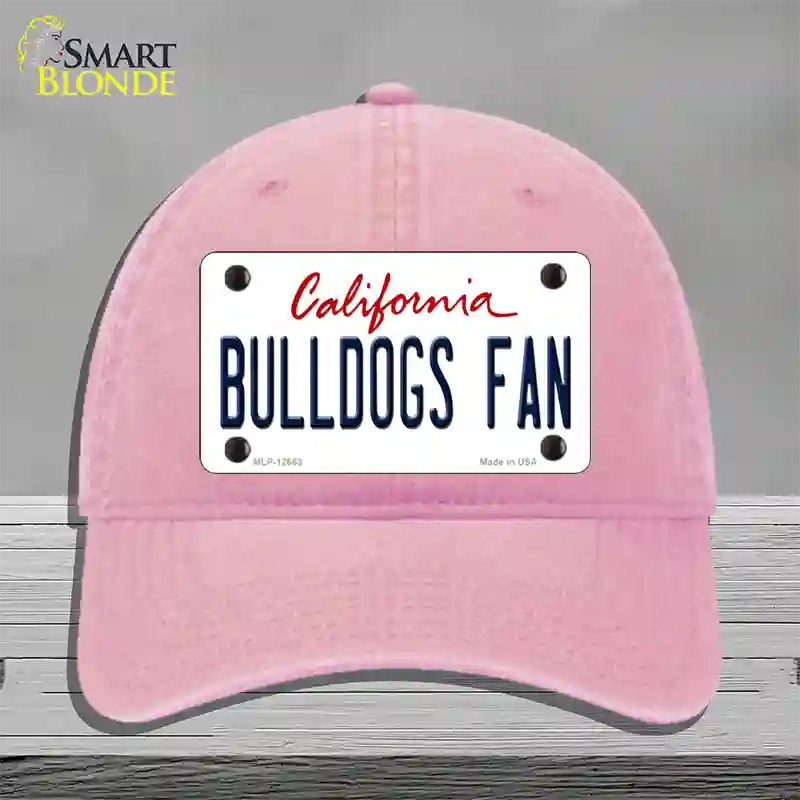 Bulldogs Fan Novelty License Plate Hat Unconstructed Cotton / Pink