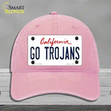 Go Trojans Novelty License Plate Hat Unconstructed Cotton / Pink