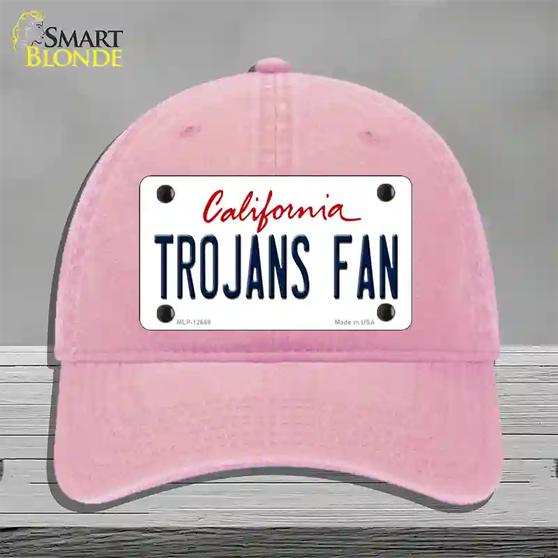 Trojans Fan Novelty License Plate Hat Unconstructed Cotton / Pink