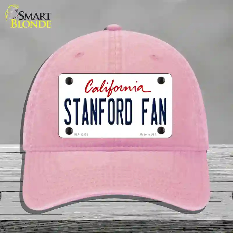 Stanford Fan Novelty License Plate Hat Unconstructed Cotton / Pink