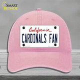 Cardinals Fan Novelty License Plate Hat Unconstructed Cotton / Pink