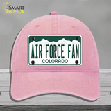 Air Force Fan Novelty License Plate Hat Unconstructed Cotton / Pink