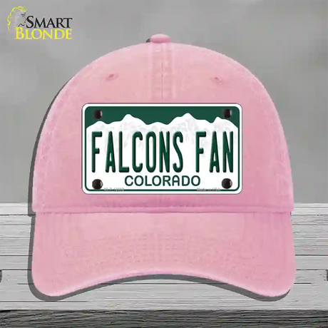 Falcons Fan Novelty License Plate Hat Unconstructed Cotton / Pink