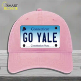 Go Yale Novelty License Plate Hat Unconstructed Cotton / Pink