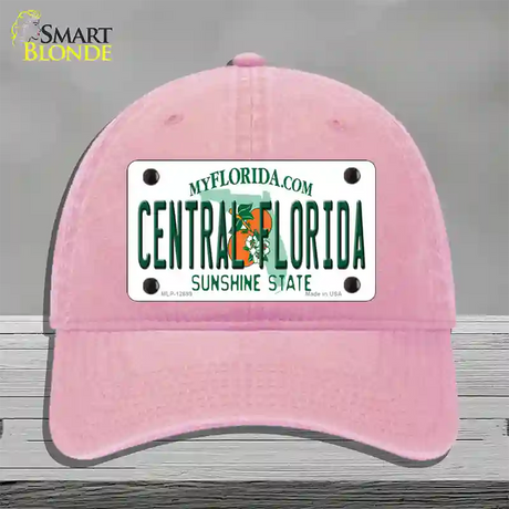 Central Florida Novelty License Plate Hat Unconstructed Cotton / Pink