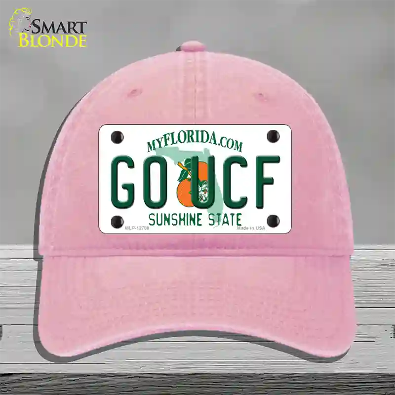 Go UCF Novelty License Plate Hat Unconstructed Cotton / Pink