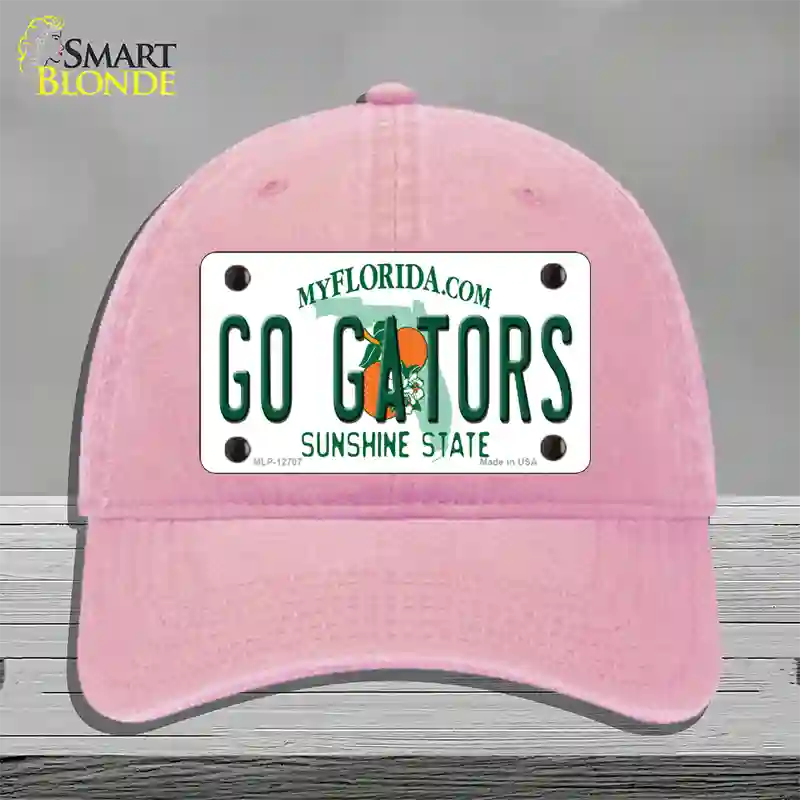 Go Gators Novelty License Plate Hat Unconstructed Cotton / Pink