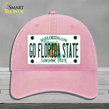 Go Florida State Novelty License Plate Hat Unconstructed Cotton / Pink