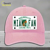 Miami Fan Novelty License Plate Hat Unconstructed Cotton / Pink