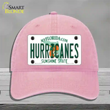 Hurricanes Novelty License Plate Hat Unconstructed Cotton / Pink