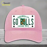 Go Bulls Novelty License Plate Hat Unconstructed Cotton / Pink