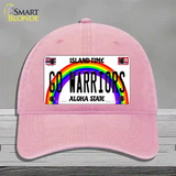 Go Warriors Novelty License Plate Hat Unconstructed Cotton / Pink